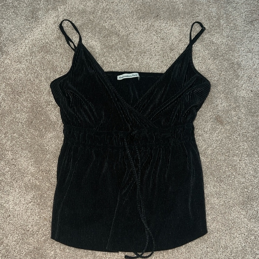 Abercrombie and Fitch black suede top